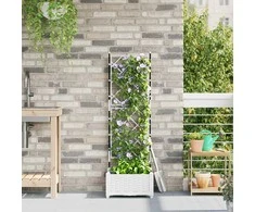 Sodo vazonas Baltas 40 x 40 x 125,5 cm Plastmasė