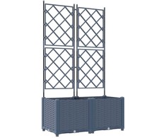 Sodo vazonas 2 pcs Pilka 80 x 40 x 143 cm Plastmasė