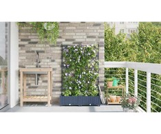 Sodo vazonas 2 vnt. Pilka 80 x 40 x 125,5 cm PP