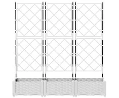 Sodo vazonas 3 vnt. Balta 120 x 40 x 125,5 cm PP