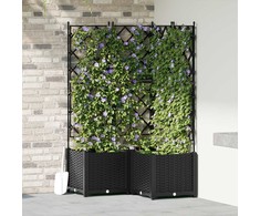 Sodo vazonas 3 vnt. Juoda 80 x 80 x 143 cm PP