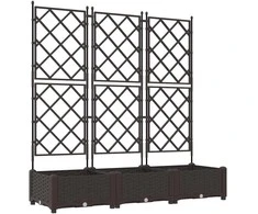Sodo vazonas 3 vnt. Ruda 120 x 40 x 125,5 cm PP