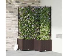 Sodo vazonas 3 vnt. Ruda 80 x 80 x 143 cm PP