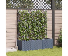 Sodo vazonas 3 pcs Šviesiai Pilka 120 x 40 x 143 cm Plastmasė