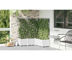 Sodo vazonas 5 vnt. Balta 120 x 120 x 143 cm PP