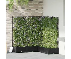Sodo vazonas 5 pcs Juodas 120 x 120 x 125,5 cm Plastmasė