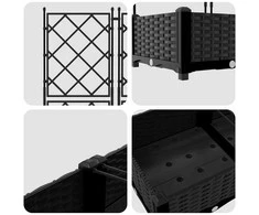 Sodo vazonas 5 pcs Juodas 120 x 120 x 125,5 cm Plastmasė