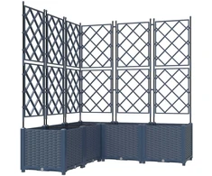 Sodo vazonas 5 pcs Pilka 120 x 120 x 143 cm Plastmasė