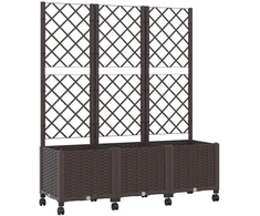 Sodo vazonas su treliu ir ratais Ruda 120 x 40 x 146 cm PP