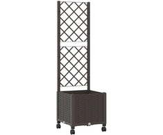 Sodo vazonas su treliu ir ratais Ruda 40 x 40 x 146 cm PP