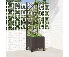 Sodo vazonas su treliu ir ratais Ruda 40 x 40 x 146 cm PP
