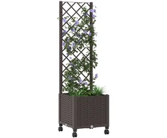 Sodo vazonas su treliu ir ratais Ruda 40 x 40 x 146 cm PP