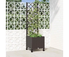 Sodo vazonas su treliu ir ratais Ruda 40 x 40 x 146 cm PP