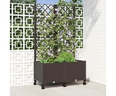 Sodo vazonas su treliu ir ratais Ruda 80 x 40 x 146 cm PP