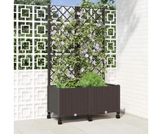 Sodo vazonas su treliu ir ratais Ruda 80 x 40 x 146 cm PP