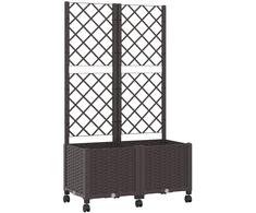 Sodo vazonas su treliu ir ratais Ruda 80 x 40 x 146 cm PP