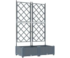 Sodo vazonas 2 pcs Šviesiai Pilka 80 x 40 x 125,5 cm Plastmasė