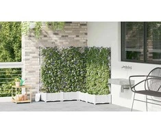 Sodo vazonas 5 vnt. Balta 120 x 120 x 125,5 cm PP
