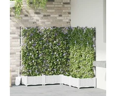 Sodo vazonas 5 pcs Baltas 120 x 120 x 125,5 cm Plastmasė