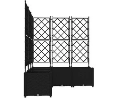 Sodo vazonas 5 vnt. Juoda 120 x 120 x 143 cm PP