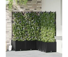 Sodo vazonas 5 pcs Juodas 120 x 120 x 143 cm Plastmasė