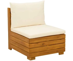 Sodo vidurinė sofa Kietos akacijos mediena Ruda