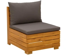 Sodo vidurinė sofa Kietos akacijos mediena Ruda