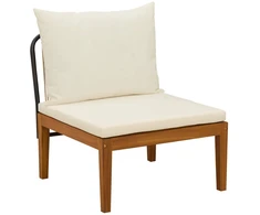 Sodo vidurinė sofa su pagalvėlėmis Natūrali