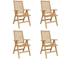 Kėdė 4 pcs Ruda 64.5 x 52 x 108 cm Kieto teka medžio