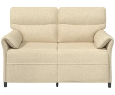 Dvitaškė sofa 2 vietos Kreminė 138 x 83 x 95 cm Audinys