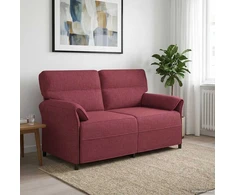 Dvitaškė sofa 2 vietos Vyno raudona 158 x 83 x 95 cm Audinys
