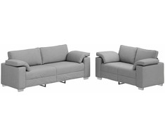 Sofa 2 pcs Debesų pilka 219 x 80 x 82 cm audinys