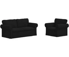 Sofa 2 pcs Juoda Metalas
