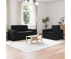Sofa 2 pcs Juoda Metalas