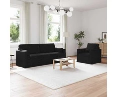Sofa 2 pcs Juoda Metalas