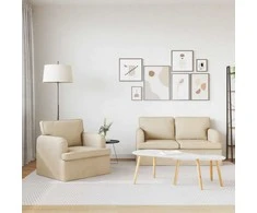 Sofa Sofos komplektas 2 vnt. Kreminė audinys