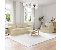 Sofa Sofos komplektas 2 pcs Kreminė 201 x 80 x 85 cm audinys