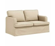 Sofa Sofos komplektas 2 pcs Kreminė 144 x 80 x 85 cm audinys