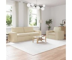 Sofa 2 pcs Kreminė Metalas