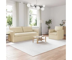 Sofa 2 pcs Kreminė Metalas