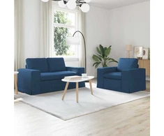 Sofa Sofos komplektas 2 pcs Mėlyna 162 x 80 x 82 cm audinys