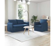 Sofa Sofos komplektas 2 pcs Mėlyna 156 x 82 x 85 cm Audinys