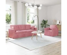 Sofa Sofos komplektas 2 pcs Rožinė 198 x 78 x 80 cm Aksomas