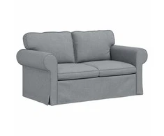 Sofa 2 pcs Šviesiai pilka Metalas