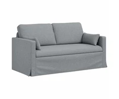 Sofa 2 pcs Šviesiai pilka Metalas