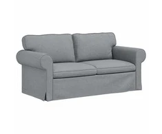 Sofa 2 pcs Šviesiai pilka Metalas