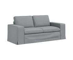 Sofa 2 pcs Šviesiai pilka Metalas