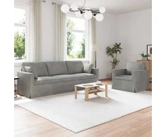 Sofos komplektas 2 pcs Šviesiai pilka 228 x 78 x 80 cm Aksomas