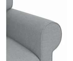 Sofa 2 pcs Šviesiai pilka Metalas