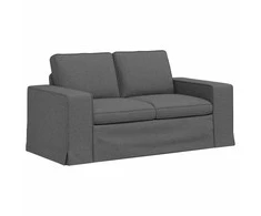 Sofa 2 pcs Tamsiai pilka Metalas